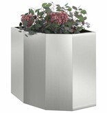 VidaXL Hoek Plantbak Zilver 45 x 45 x 50 cm Gegalvaniseerd staal