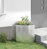VidaXL Hoek Plantbak Zilver 45 x 45 x 50 cm Gegalvaniseerd staal