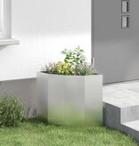 VidaXL Hoek Plantbak Zilver 45 x 45 x 50 cm Roestvrij staal