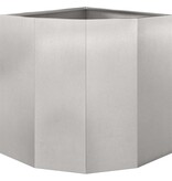 VidaXL Hoek Plantbak Zilver 45 x 45 x 50 cm Roestvrij staal