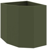 VidaXL Hoek Plantbak Olijfgroen 45 x 45 x 50 cm Staal