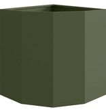 VidaXL Hoek Plantbak Olijfgroen 45 x 45 x 50 cm Staal