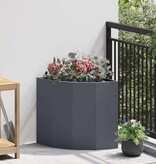VidaXL Hoek Plantbak Antraciet 45 x 45 x 50 cm Staal