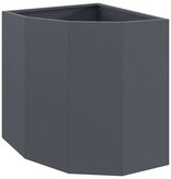 VidaXL Hoek Plantbak Antraciet 45 x 45 x 50 cm Staal