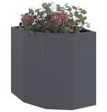VidaXL Hoek Plantbak Antraciet 45 x 45 x 50 cm Staal