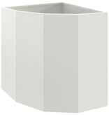 VidaXL Hoek Plantbak Wit 45 x 45 x 50 cm Staal