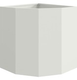 VidaXL Hoek Plantbak Wit 45 x 45 x 50 cm Staal