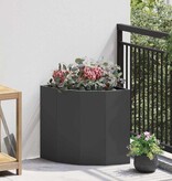 VidaXL Hoek Plantbak Zwart 45 x 45 x 50 cm Staal