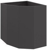 VidaXL Hoek Plantbak Zwart 45 x 45 x 50 cm Staal