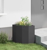 VidaXL Hoek Plantbak Zwart 45 x 45 x 50 cm Staal