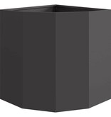 VidaXL Hoek Plantbak Zwart 45 x 45 x 50 cm Staal