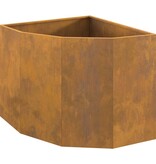 VidaXL Hoek Plantbak Roestig 60 x 60 x 50 cm Cortenstaal