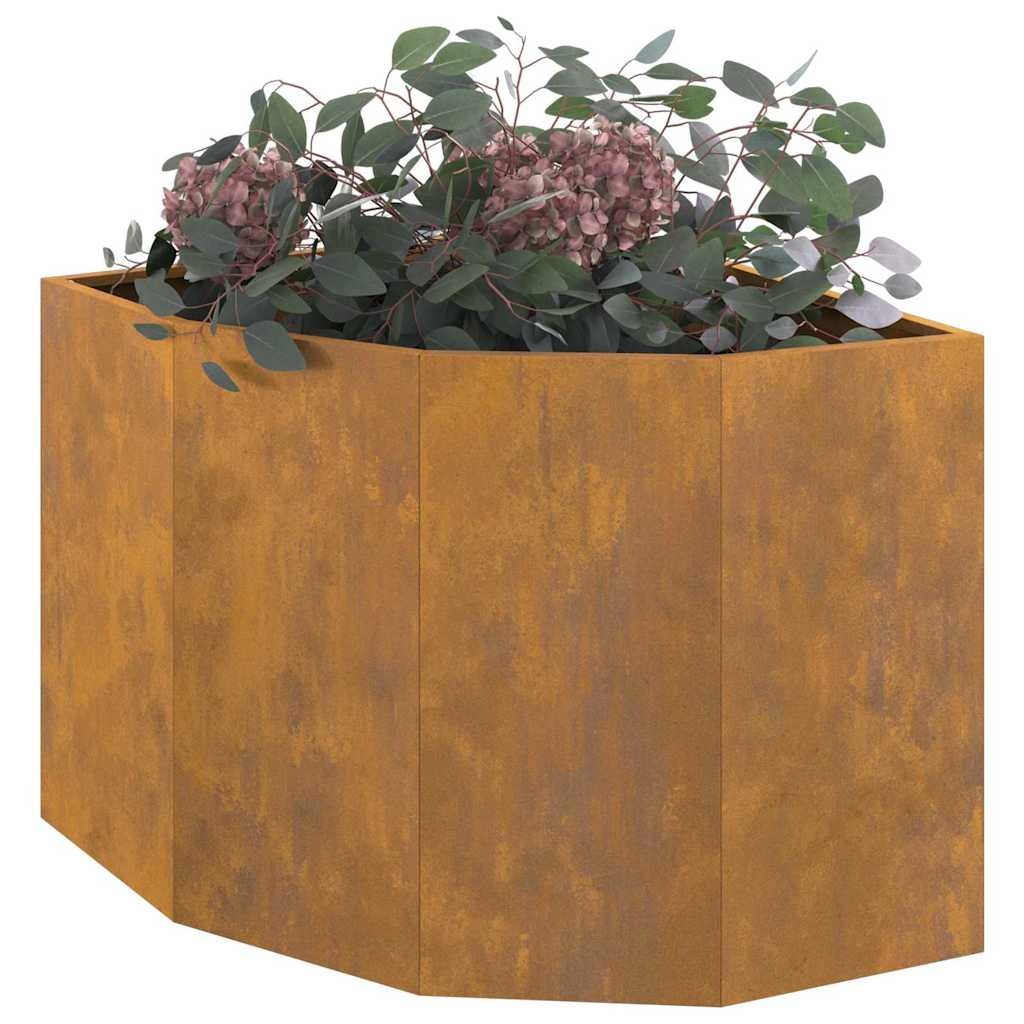 VidaXL Hoek Plantbak Roestig 60 x 60 x 50 cm Cortenstaal