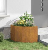 VidaXL Hoek Plantbak Roestig 60 x 60 x 50 cm Cortenstaal