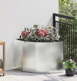 VidaXL Hoek Plantbak Zilver 60 x 60 x 50 cm Gegalvaniseerd staal