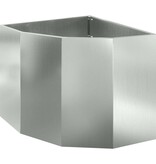 VidaXL Hoek Plantbak Zilver 60 x 60 x 50 cm Gegalvaniseerd staal