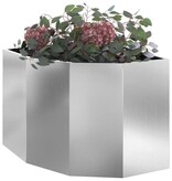 VidaXL Hoek Plantbak Zilver 60 x 60 x 50 cm Gegalvaniseerd staal