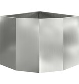 VidaXL Hoek Plantbak Zilver 60 x 60 x 50 cm Gegalvaniseerd staal