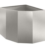 VidaXL Hoek Plantbak Zilver 60 x 60 x 50 cm Roestvrij staal