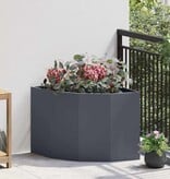 VidaXL Hoek Plantbak Antraciet 60 x 60 x 50 cm Staal