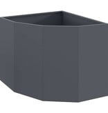 VidaXL Hoek Plantbak Antraciet 60 x 60 x 50 cm Staal