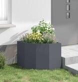 VidaXL Hoek Plantbak Antraciet 60 x 60 x 50 cm Staal