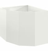 VidaXL Hoek Plantbak Wit 60 x 60 x 50 cm Staal