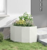 VidaXL Hoek Plantbak Wit 60 x 60 x 50 cm Staal