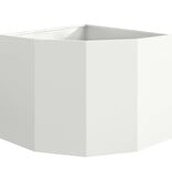 VidaXL Hoek Plantbak Wit 60 x 60 x 50 cm Staal