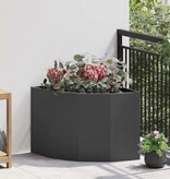 VidaXL Hoek Plantbak Zwart 60 x 60 x 50 cm Staal