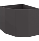VidaXL Hoek Plantbak Zwart 60 x 60 x 50 cm Staal