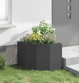 VidaXL Hoek Plantbak Zwart 60 x 60 x 50 cm Staal
