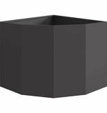 VidaXL Hoek Plantbak Zwart 60 x 60 x 50 cm Staal