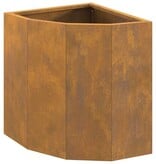 VidaXL Hoek Plantbak Roestig 30 x 30 x 35 cm Cortenstaal