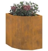 VidaXL Hoek Plantbak Roestig 30 x 30 x 35 cm Cortenstaal