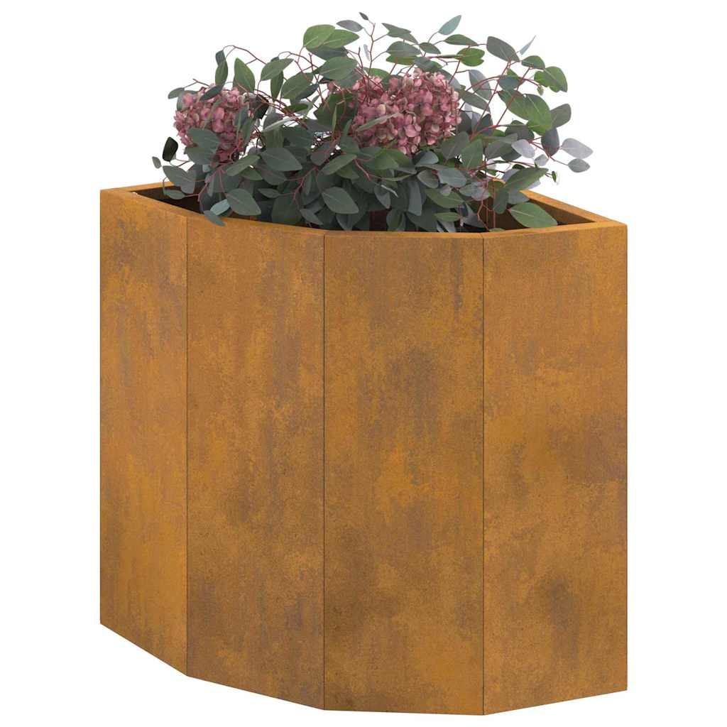 VidaXL Hoek Plantbak Roestig 30 x 30 x 35 cm Cortenstaal