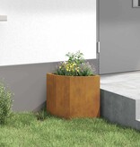 VidaXL Hoek Plantbak Roestig 30 x 30 x 35 cm Cortenstaal