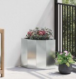 VidaXL Hoek Plantbak Zilver 30 x 30 x 35 cm Gegalvaniseerd staal