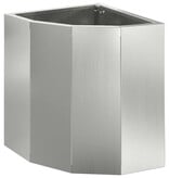 VidaXL Hoek Plantbak Zilver 30 x 30 x 35 cm Gegalvaniseerd staal