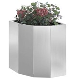 VidaXL Hoek Plantbak Zilver 30 x 30 x 35 cm Gegalvaniseerd staal