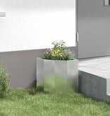 VidaXL Hoek Plantbak Zilver 30 x 30 x 35 cm Gegalvaniseerd staal