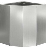 VidaXL Hoek Plantbak Zilver 30 x 30 x 35 cm Gegalvaniseerd staal