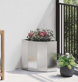 VidaXL Hoek Plantbak Zilver 30 x 30 x 35 cm Roestvrij staal