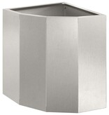 VidaXL Hoek Plantbak Zilver 30 x 30 x 35 cm Roestvrij staal