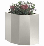 VidaXL Hoek Plantbak Zilver 30 x 30 x 35 cm Roestvrij staal