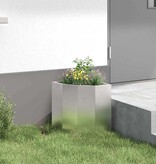 VidaXL Hoek Plantbak Zilver 30 x 30 x 35 cm Roestvrij staal