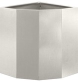 VidaXL Hoek Plantbak Zilver 30 x 30 x 35 cm Roestvrij staal