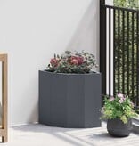 VidaXL Hoek Plantbak Antraciet 30 x 30 x 35 cm Staal