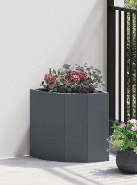 VidaXL Hoek Plantbak Antraciet 30 x 30 x 35 cm Staal