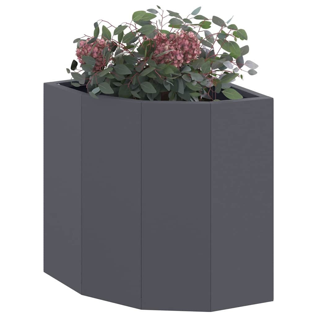 VidaXL Hoek Plantbak Antraciet 30 x 30 x 35 cm Staal